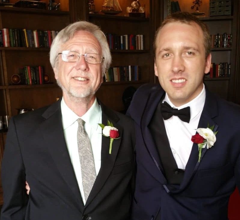 Dad and i at brother's wedding