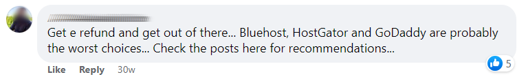 Bluehost hostgator godaddy worst choices