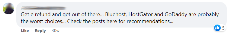 Bluehost hostgator godaddy worst choices