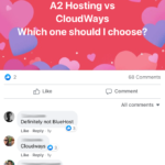 Bluehost vs a2 hosting vs cloudways