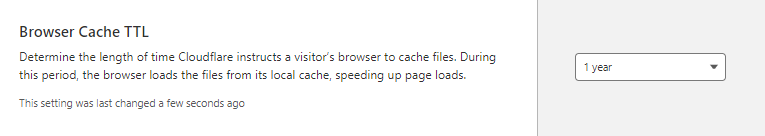 Cloudflare browser cache ttl