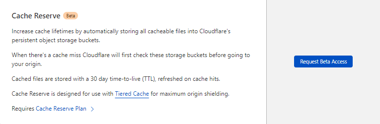 Cloudflare cache reserve