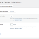 Litespeed cache db optimization settings