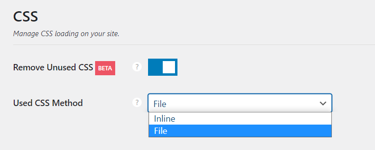 Perfmatters remove unused css inline vs. File