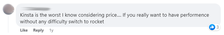 Rocket. Net vs kinsta price
