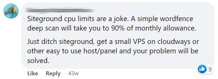 Siteground cpu limits joke