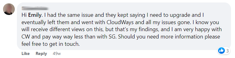 Siteground cpu limits to cloudways