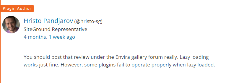 Siteground optimizer envira gallery compatibility issue