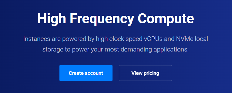 Vultr high frequency compute