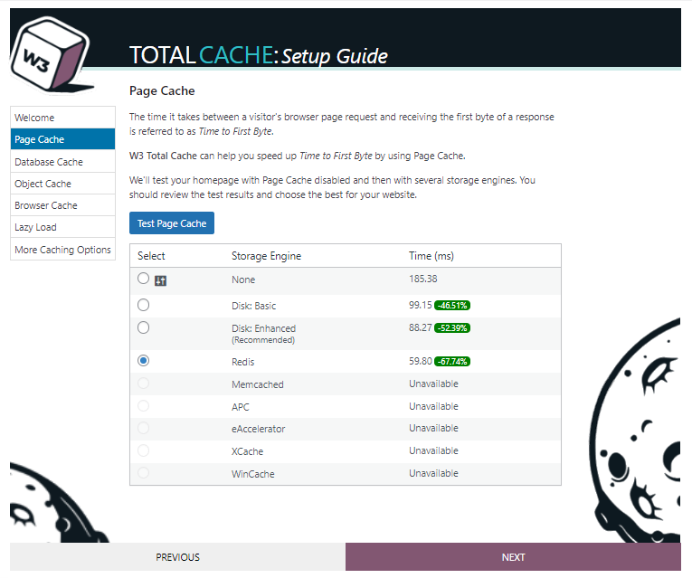 W total cache page cache setup guide