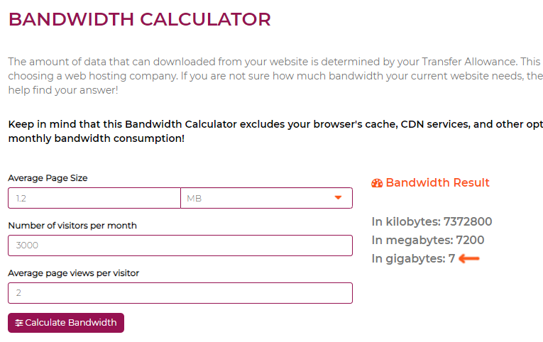 Wpx hosting bandwidth calculator